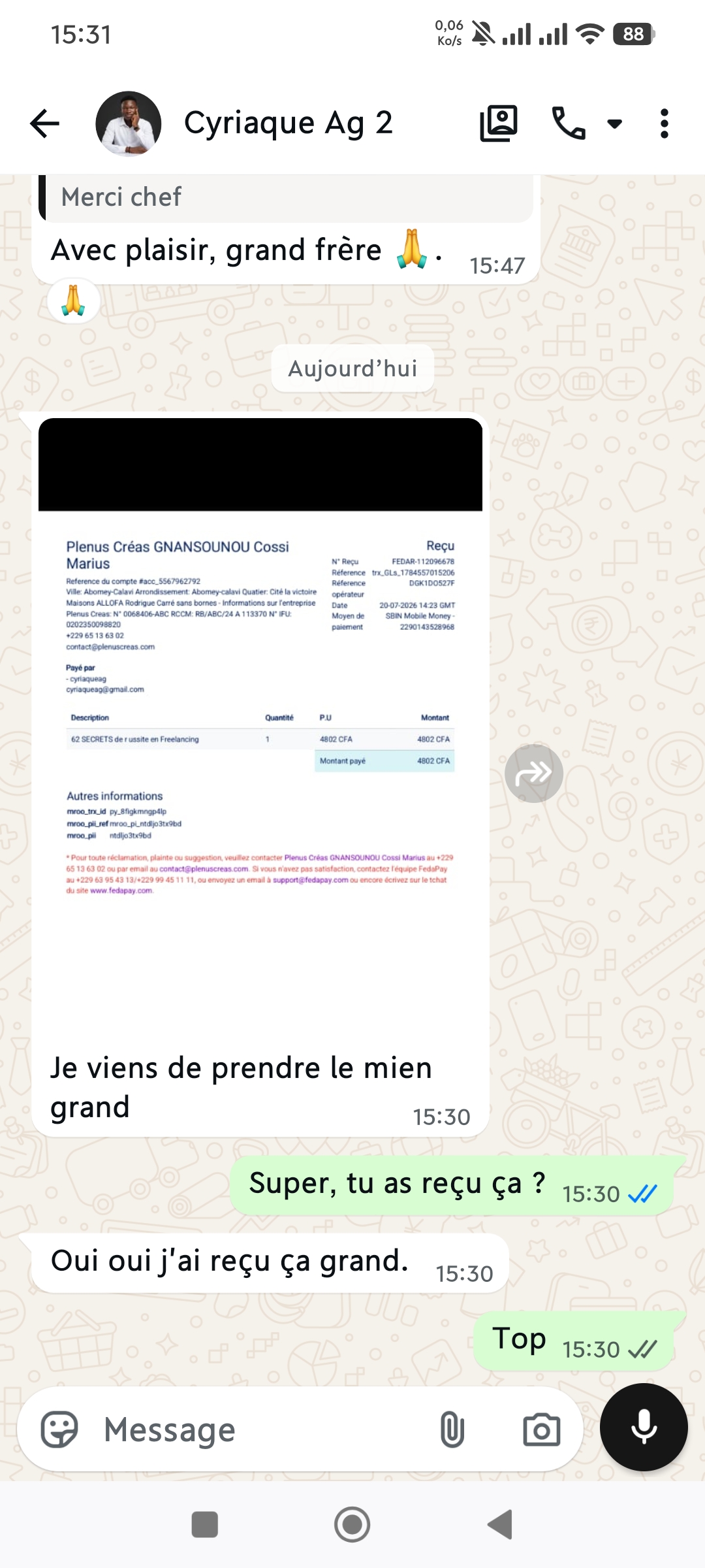 Avis de Cyriaque